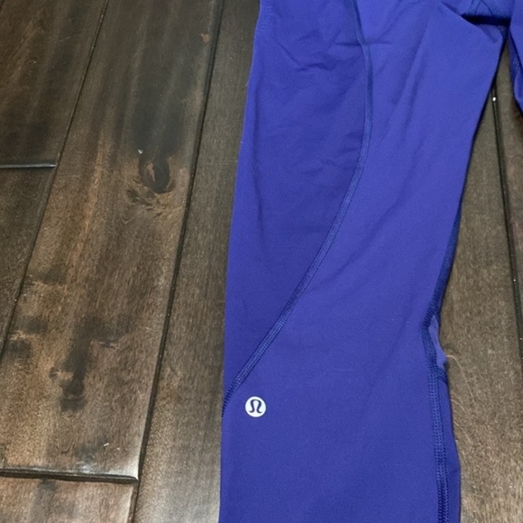 Lululemon Inspire Tight II Run Leggings Mesh Leg Panels Cobalt Blue Women’s 10 - Picture 6 of 7
